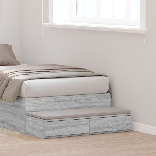 vidaXL Bed Drawer made of Wood Grey Sonoma 80x36.5x16.5cm