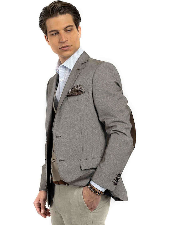 Men's Suit Jacket Slim Fit Brown
