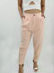Women's Fabric Trousers Pink