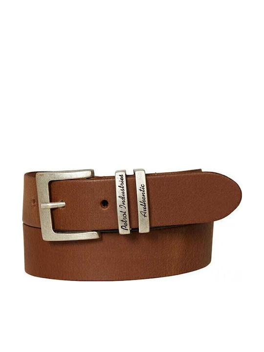 Breit Herren Gürtel Leder Braun