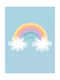 Kids Framed Wall Painting Rainbow 30x40cm