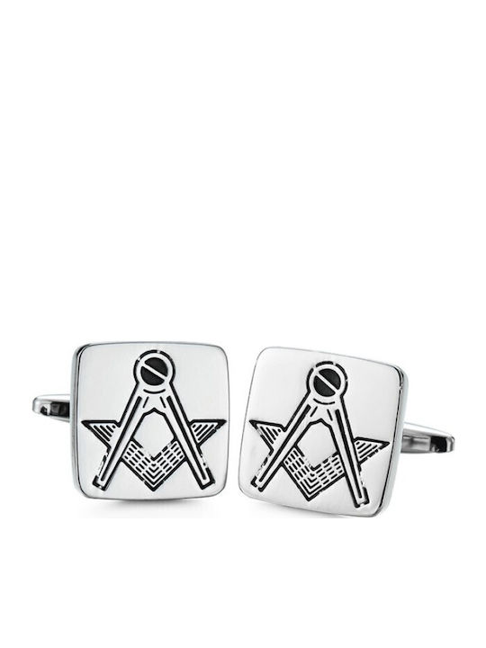 Men's Cufflinks from Steel in Black Color