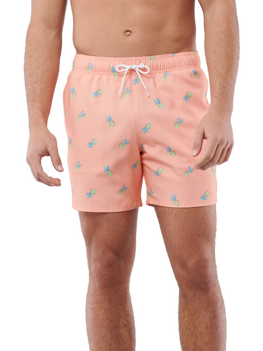 Men's Swimwear Shorts Pink with Patterns