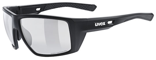 Uvex Cycling Glasses with Black Frame & Photochromic / Transparent Lenses
