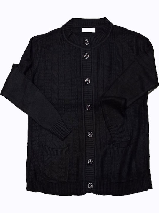 DeFacto Women's Knitted Cardigan with Buttons Black