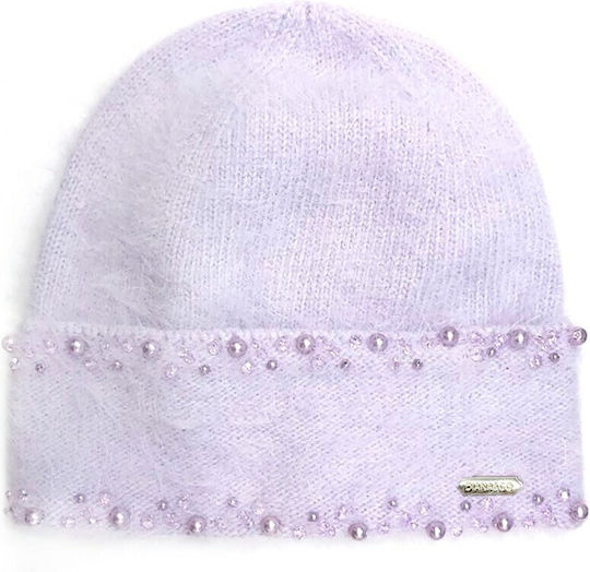 Beanie Frauen Beanie Gestrickt in Flieder Farbe