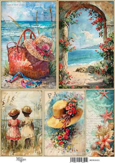 Ριζόχαρτο Maja's Memories 22.5x32cm Vintage Καλοκαίρι Mdra4351