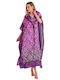 Eleven Paris Feminin Lung Caftan de Plajă Purple