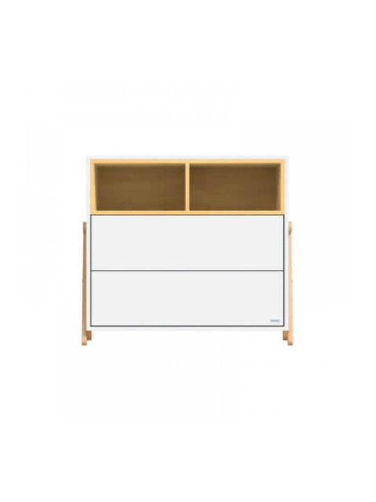 Baby Dresser with 2 Drawers White 98x50x86cm