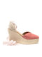 Suede Women's Suede Platform Espadrilles Pink