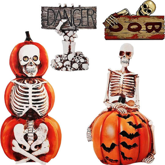 Halloween Garden Decorations Pumpkins Ghosts Skeletons