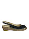 Damenplattformen im Espadrilles-Stil Schwarz
