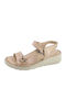 Anatomic Women's Leather Ankle Strap Platforms Beige