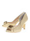 Peep Toe Pantofi cu toc Aurii
