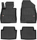 Frogum Set Front and Back Car Mats 4 Pieces for Ford Edge Mazda 3 2013-2018 Black