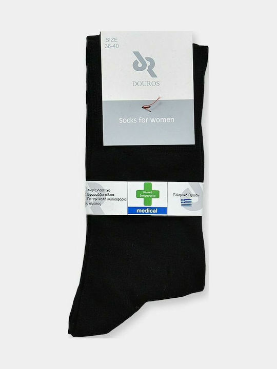Douros Socks Douros Women's Solid Color Socks Black