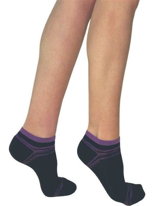 Inizio Damen Einfarbige Socken BLACK/MOB 1Pack