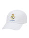 Real Madrid CF Adult Baseball Cap White 5-Panel Polyester Adult Unisex One Size
