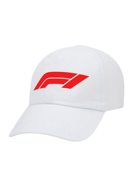 Formula 1 Καπέλο Ενηλίκων Baseball Λευκό 5-φύλλο Polyester Ενηλικων Unisex One Size