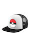 Șapcă Adult Pokemon Ball Soft Trucker Mesh Negru Alb Poliester Unisex Mărime Unică