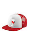 Snoopy Καπέλο Ενηλίκων Soft Trucker Δίχτυ Red White Polyester Ενηλικων Unisex One Size