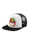 Super Mario Adult Hat Soft Trucker Mesh Black White Polyester Adult Unisex One Size