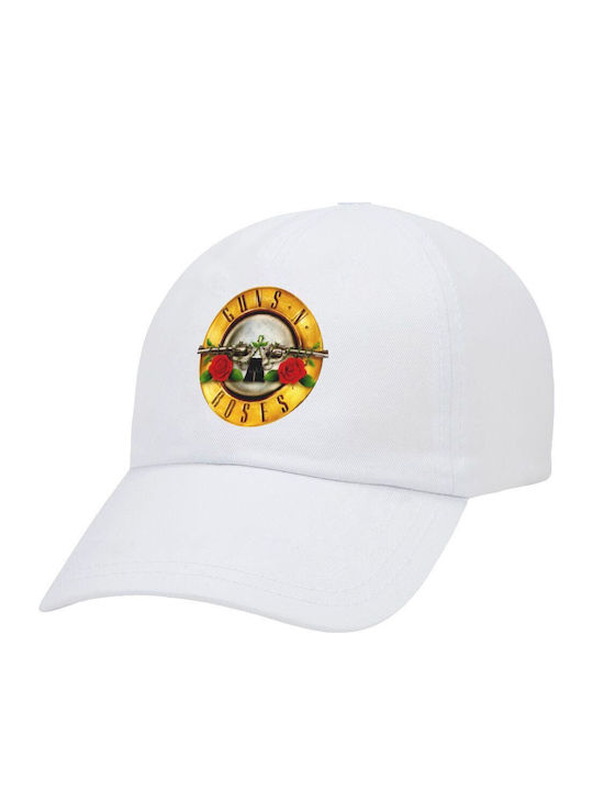 Șapcă de Baseball pentru Adulți Guns N' Roses Albă 5-Panouri Poliester Unisex Mărime Unică