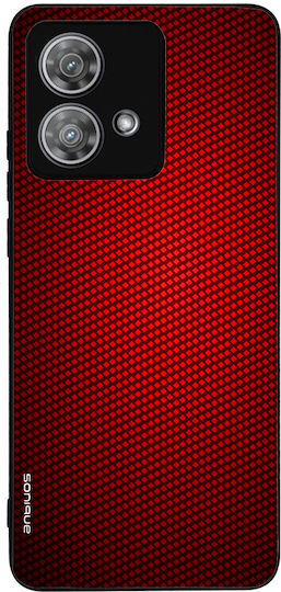 Sonique Carbon Serie Hülle für Motorola Edge 40 Neo 5G Rot