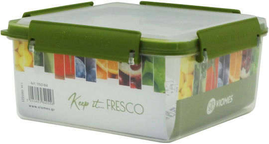 Viomes Microwave Plastic Lunch Box Transparent 17.5x17.5cm