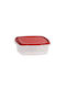 Viomes Cutie pentru Mâncare Plastic Burgundy Potrivit pentru Cuptor cu Microunde 900ml 1buc