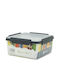 Viomes Microwave Plastic Lunch Box Transparent 17.5x17.5cm