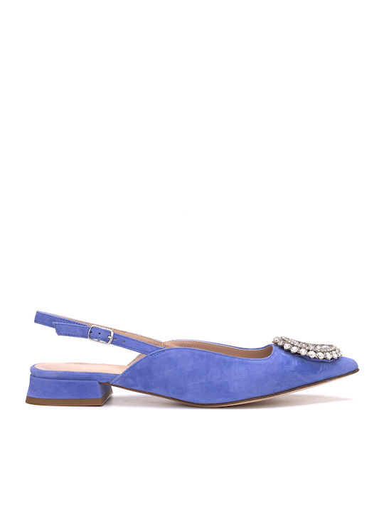 Suede Γυναικείες Μπαλαρίνες Slingback σε Μωβ Χρώμα