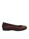 Leather Ballerinas Burgundy