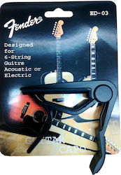 Ed-03 Capo Fender Elektrische Akustik Schwarz Metall