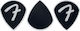 Fender 551 F-Grip Schwarze Plektren Set mit 3 S...