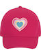 Cool Club Kids' Hat Fabric Multicolored Heart Pink