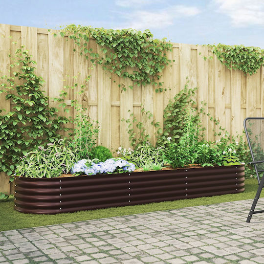 vidaXL Pot Metallic Brown 320x80x44cm.