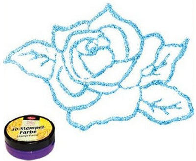 3D Stamp Paint Viva Decor 50ml Light Blue Metallic