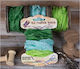 Vintage Grün-blaue Bänder Set aus 3
