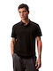 Polo Herrenbluse Kurzarm Schwarz