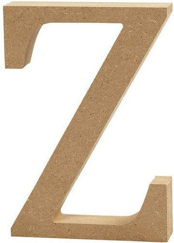 MDF Basisbuchstabe 13cm Dicke 2cm Z