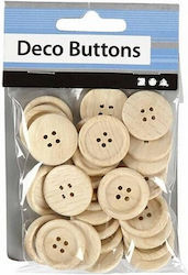 Set of Wooden Buttons 30pcs