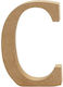 MDF-Buchstabe 13cm Dicke 2cm C