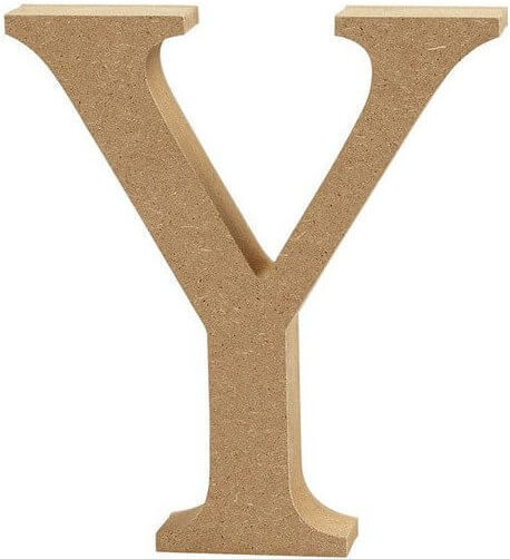 MDF-Basisbuchstabe 13cm Dicke 2cm Y