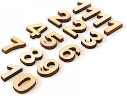 Wooden Numbers 1.5cm Set of 15 Pieces