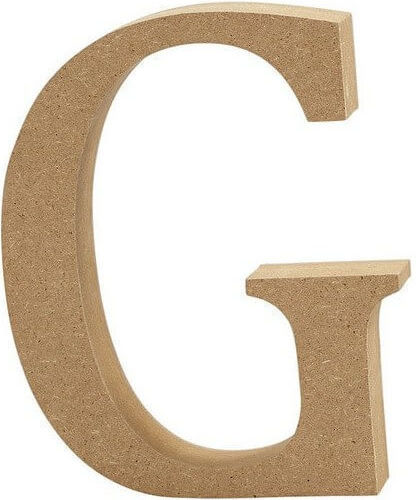 MDF-Buchstabe 13cm Dicke 2cm G