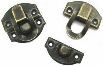 Antike Box-Verschlüsse 27mm Set mit 3 Stück