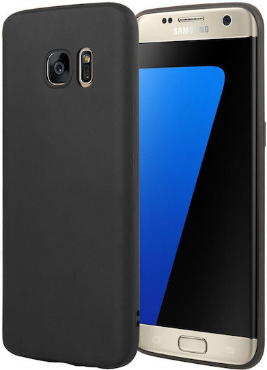 Umschlag Rückseite Silikon Schwarz (Galaxy S7 Edge)