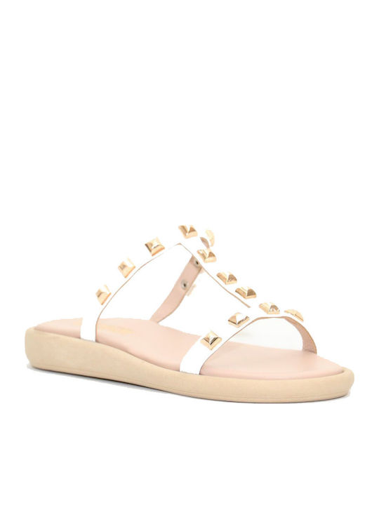 Sandale Casual Damă de Piele Alb