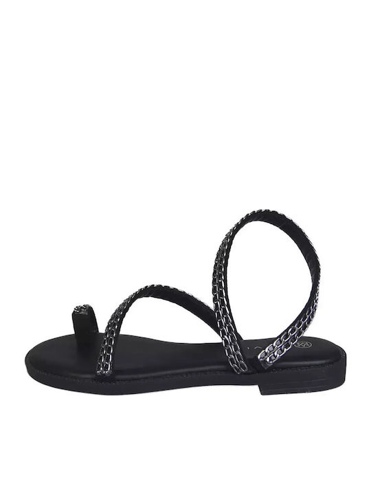 Envie Shoes Women's Flat Sandals in Black Color